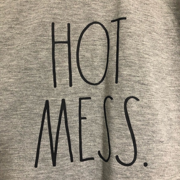 Rae Dunn Hot Mess pullover crewneck soft sweater medium - Picture 4 of 8